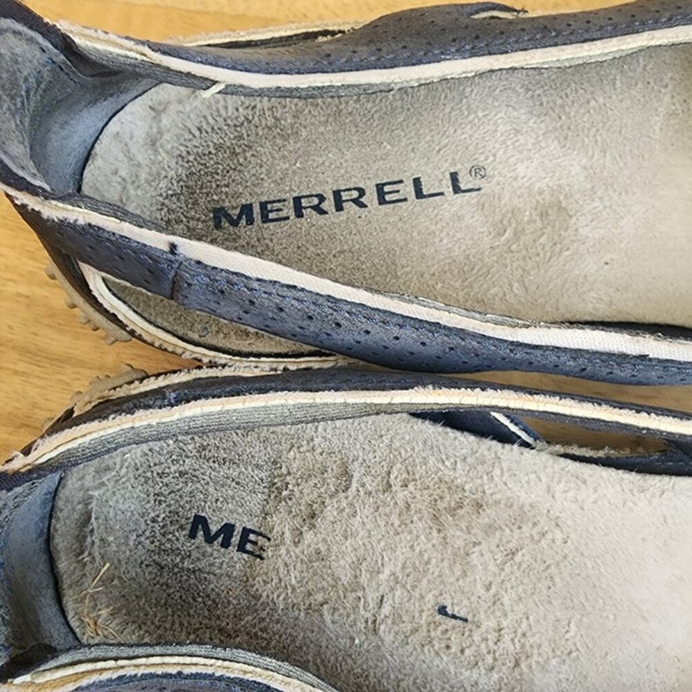 Merrell Shoes Womens Size 6 Navy Blue Oceania Mary Jane Vibram Sole Casual Flats - Picture 9 of 12